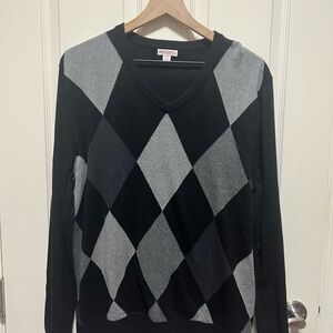 Merona Black and White Argyle Knitwear